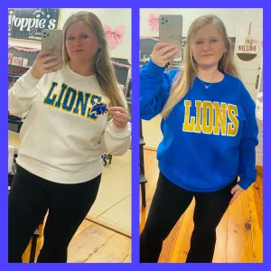 Team Glitter Embroidery Sweatshirts Adult