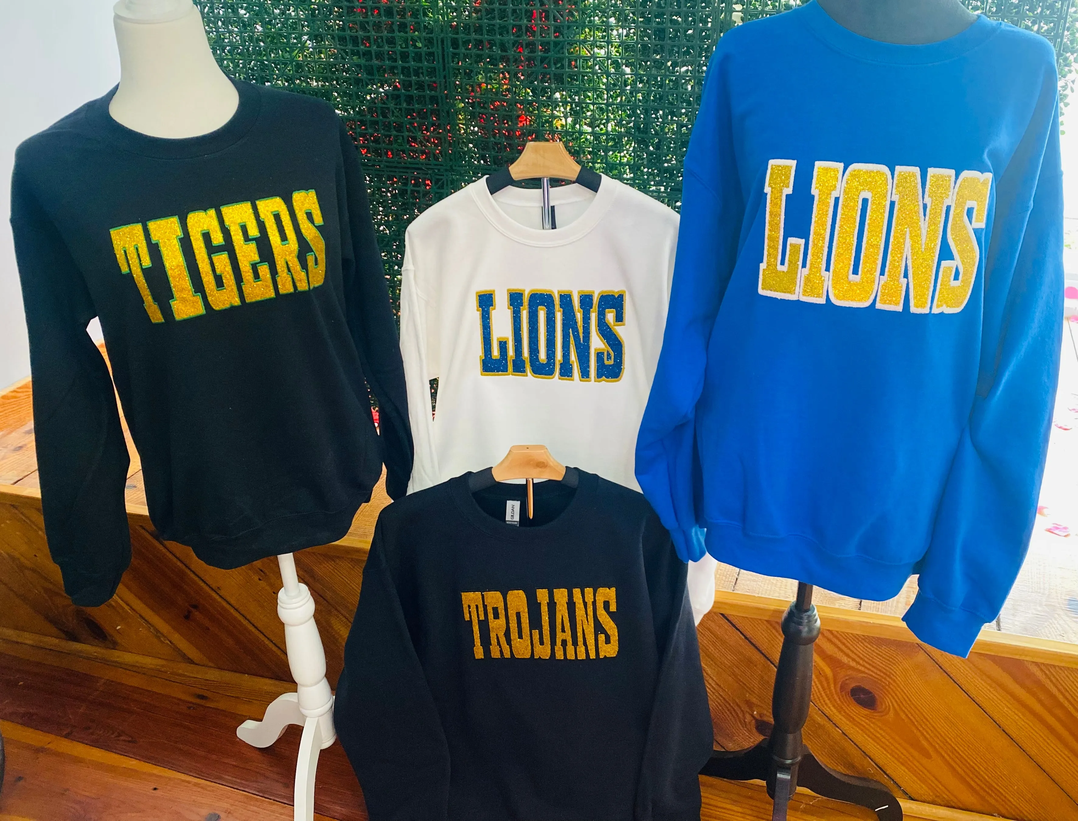 Team Glitter Embroidery Sweatshirts Adult