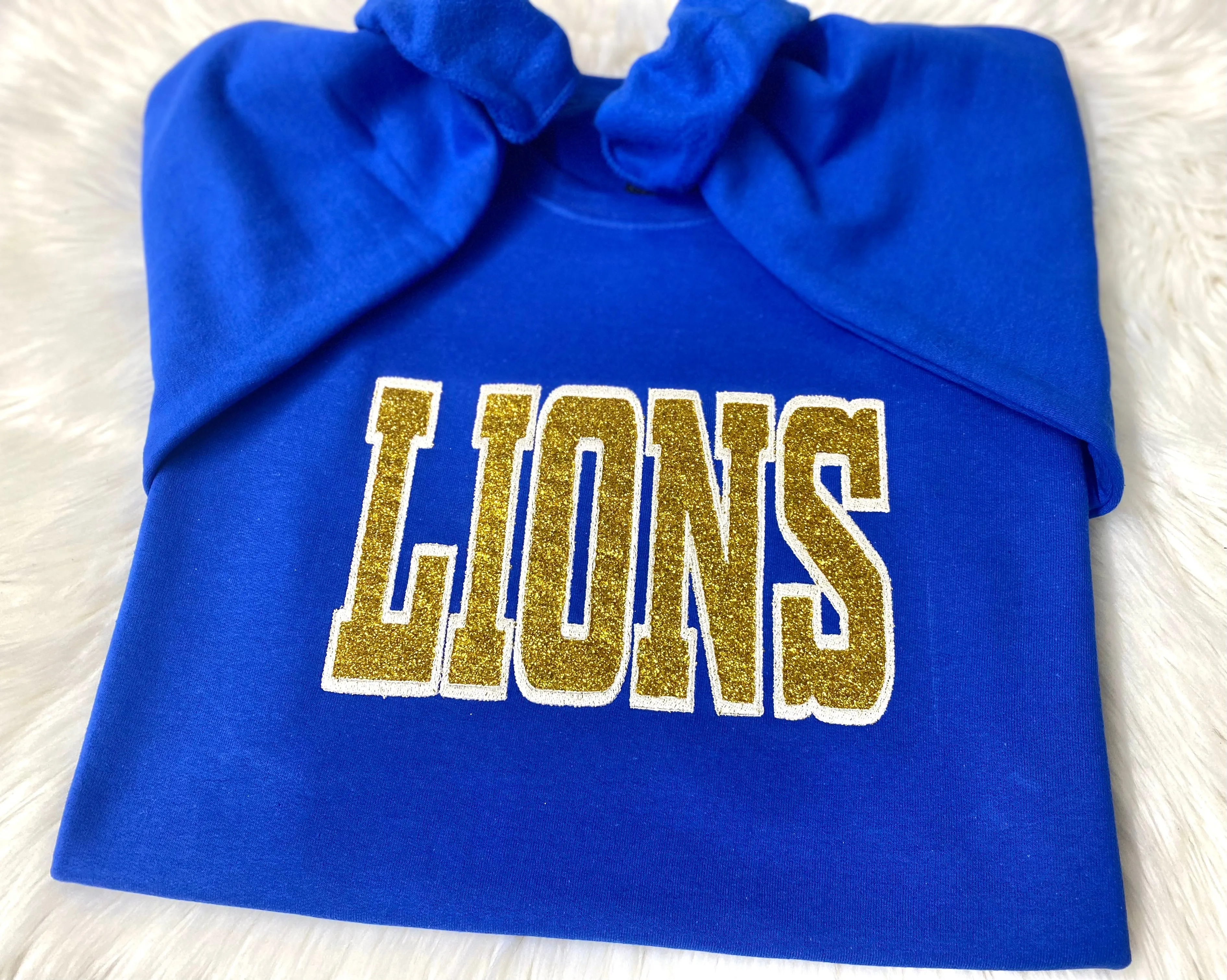 Team Glitter Embroidery Sweatshirts Adult
