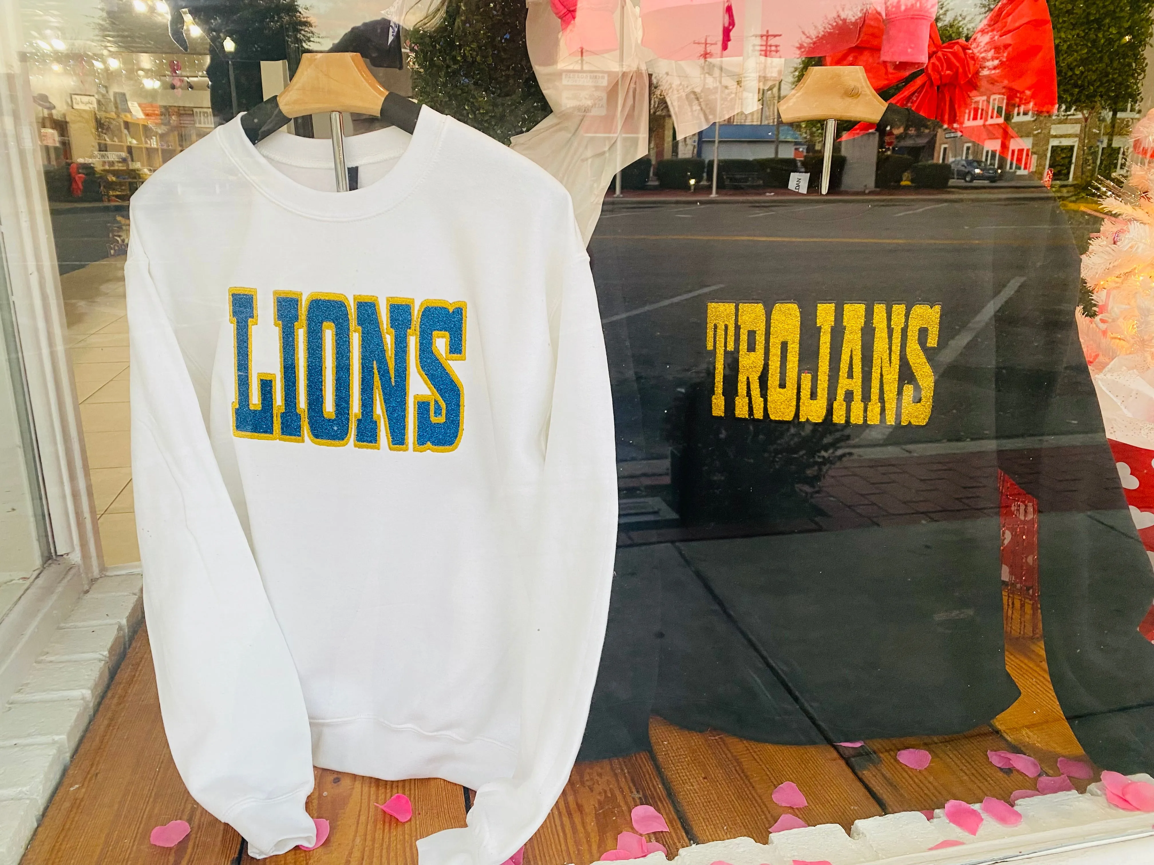 Team Glitter Embroidery Sweatshirts Adult