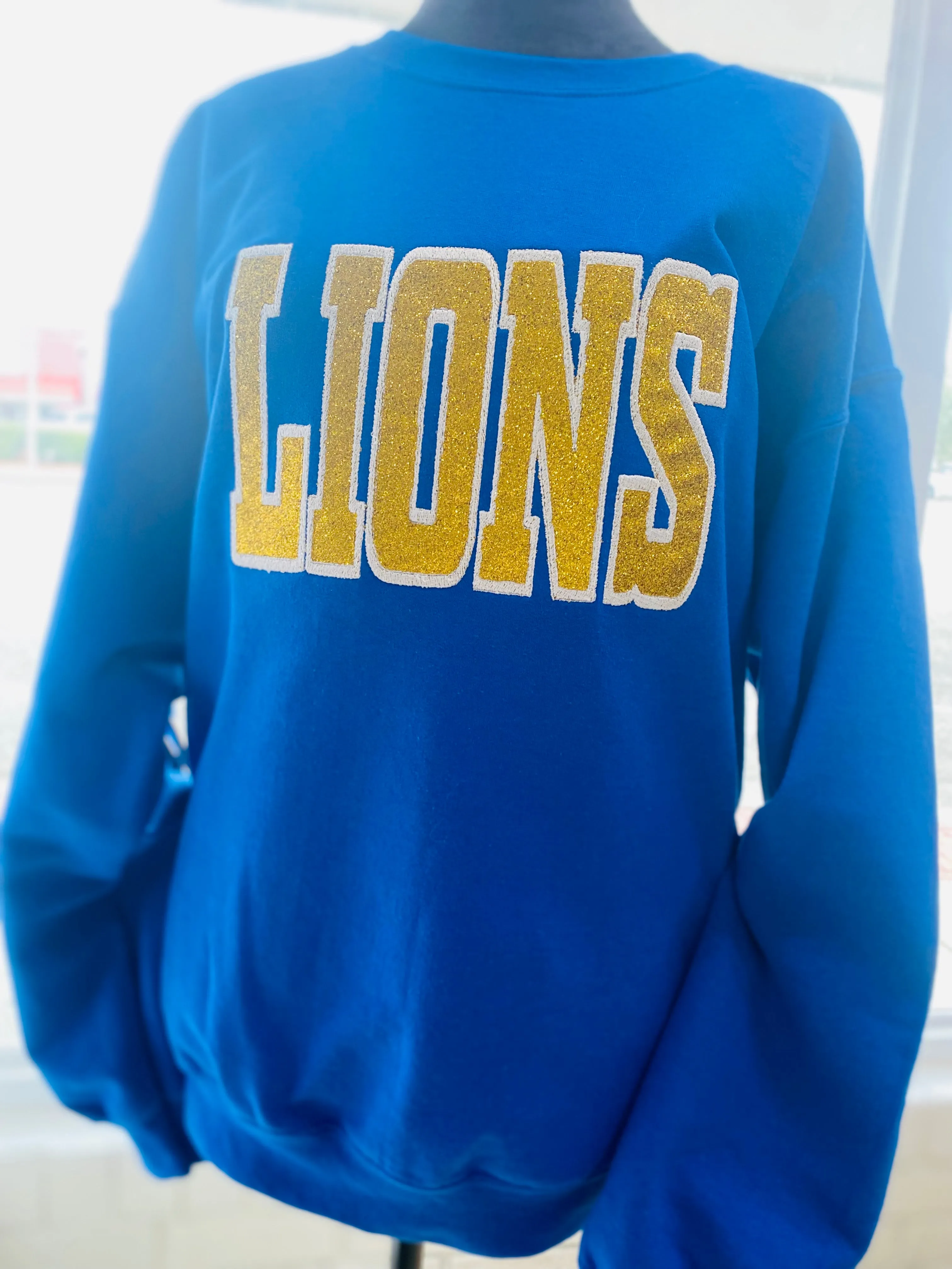 Team Glitter Embroidery Sweatshirts Adult