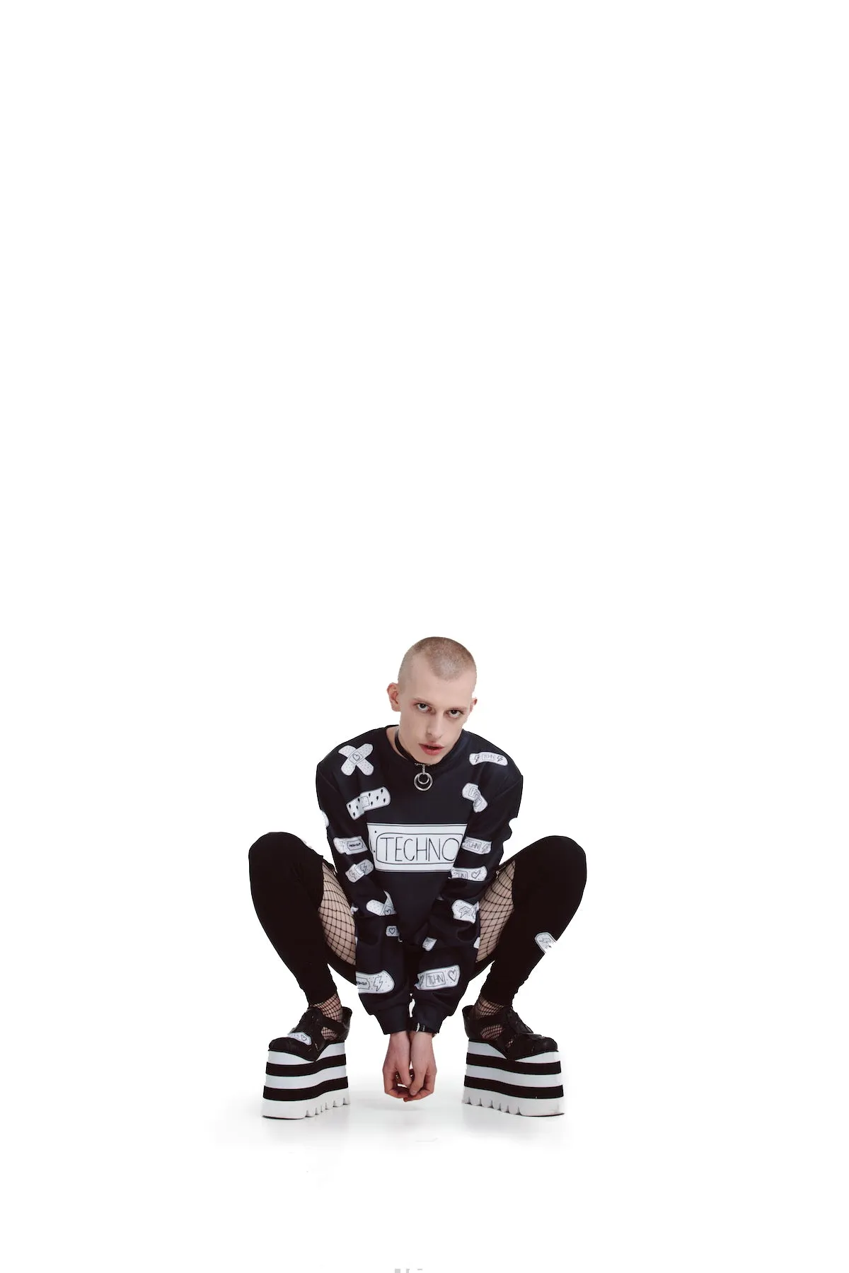 Techno Bandaids Sweatshirts [Black]