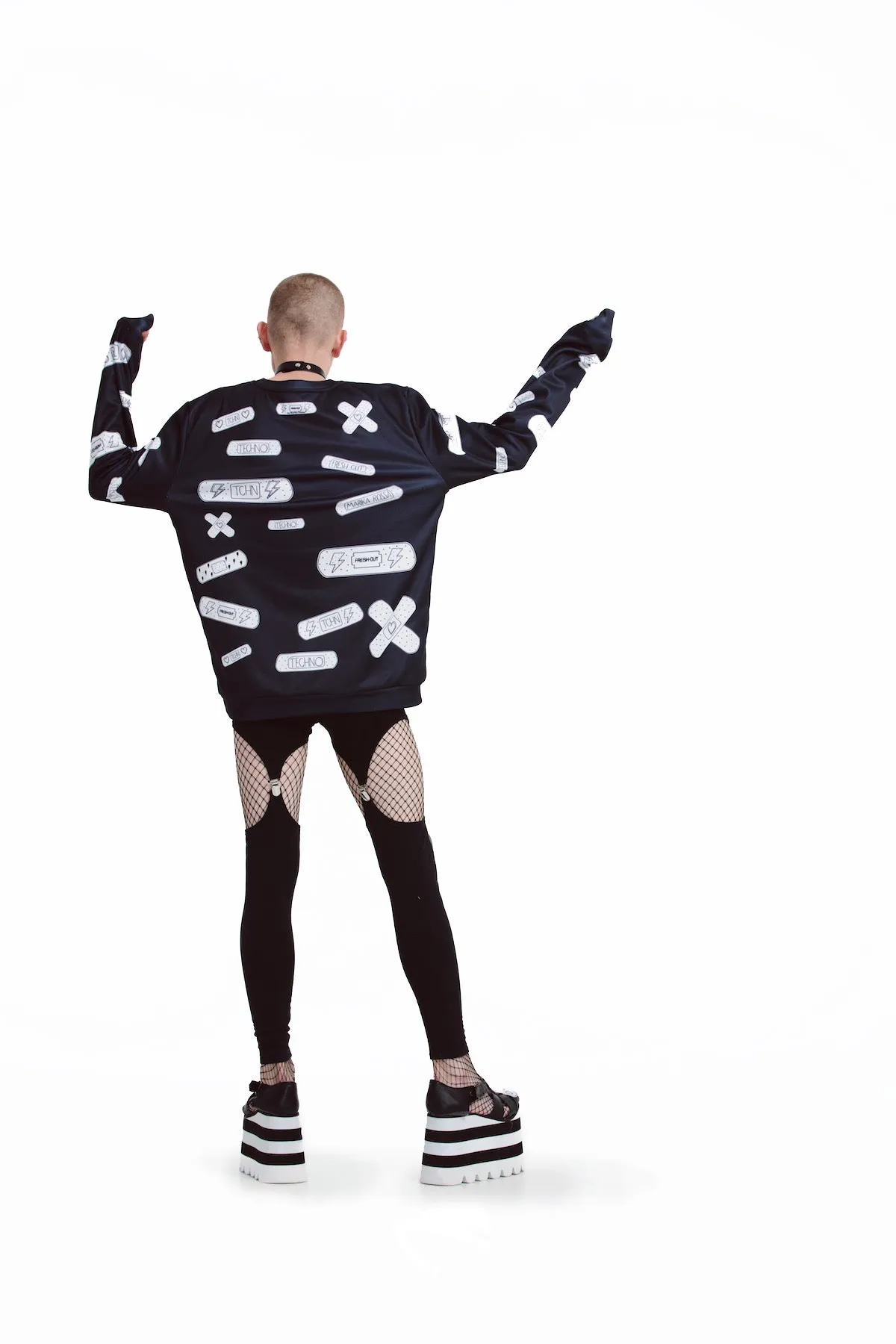 Techno Bandaids Sweatshirts [Black]