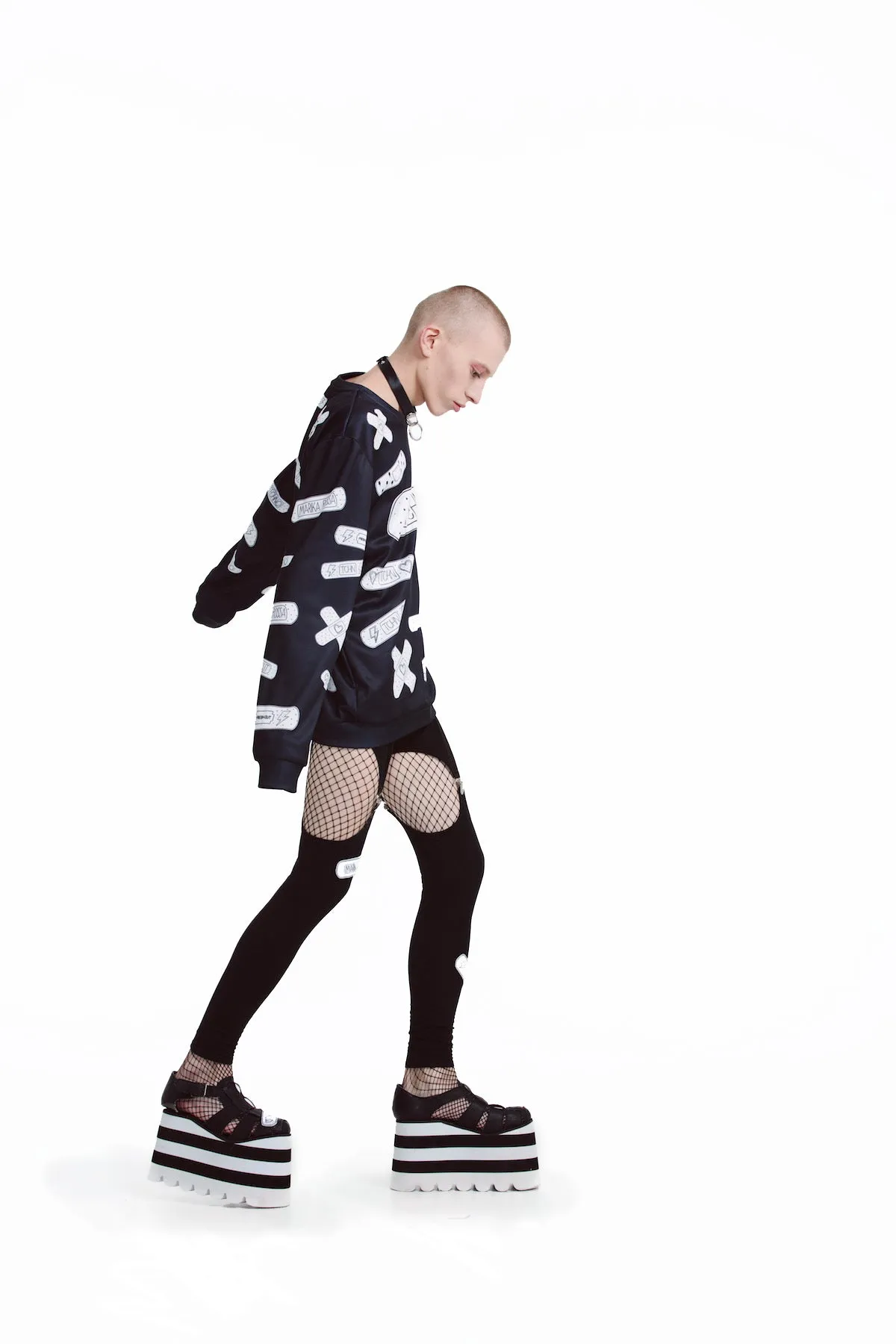 Techno Bandaids Sweatshirts [Black]