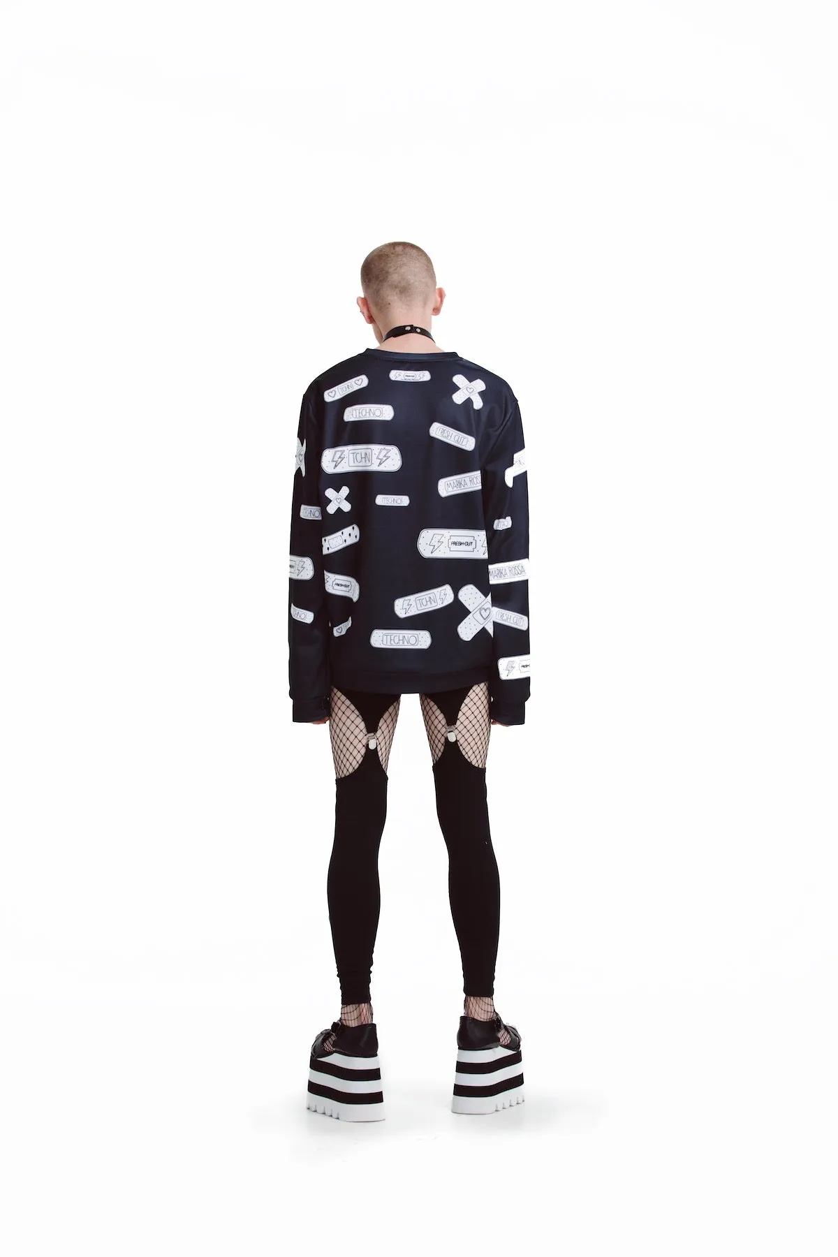 Techno Bandaids Sweatshirts [Black]