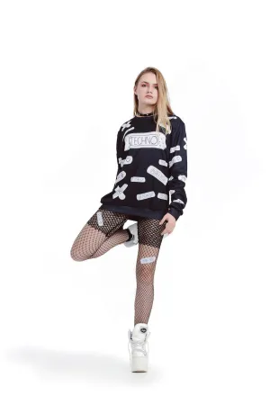 Techno Bandaids Sweatshirts [Black]