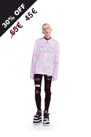 Techno Bandaids Sweatshirts [Pink]