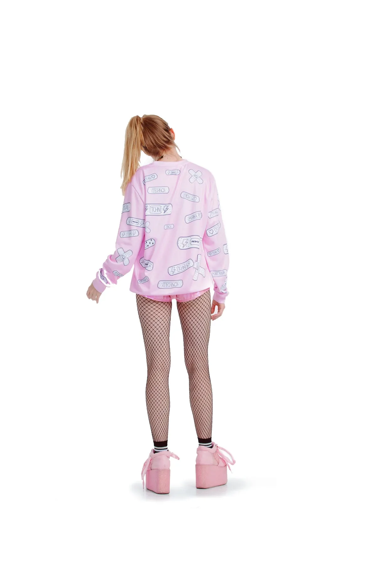 Techno Bandaids Sweatshirts [Pink]