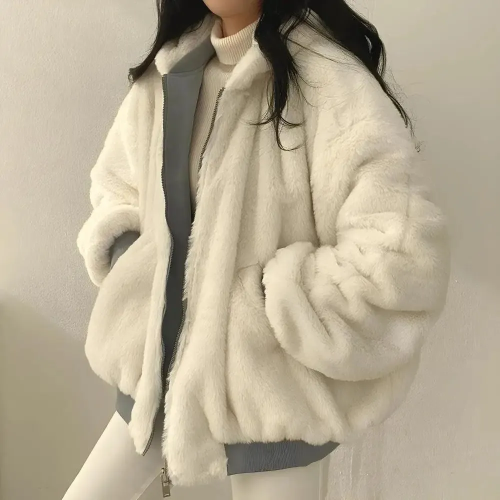 Teddy Reversible Hooded Jacket in Soft Touch Material for Ultimate Comfort