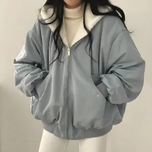 Teddy Reversible Hooded Jacket in Soft Touch Material for Ultimate Comfort
