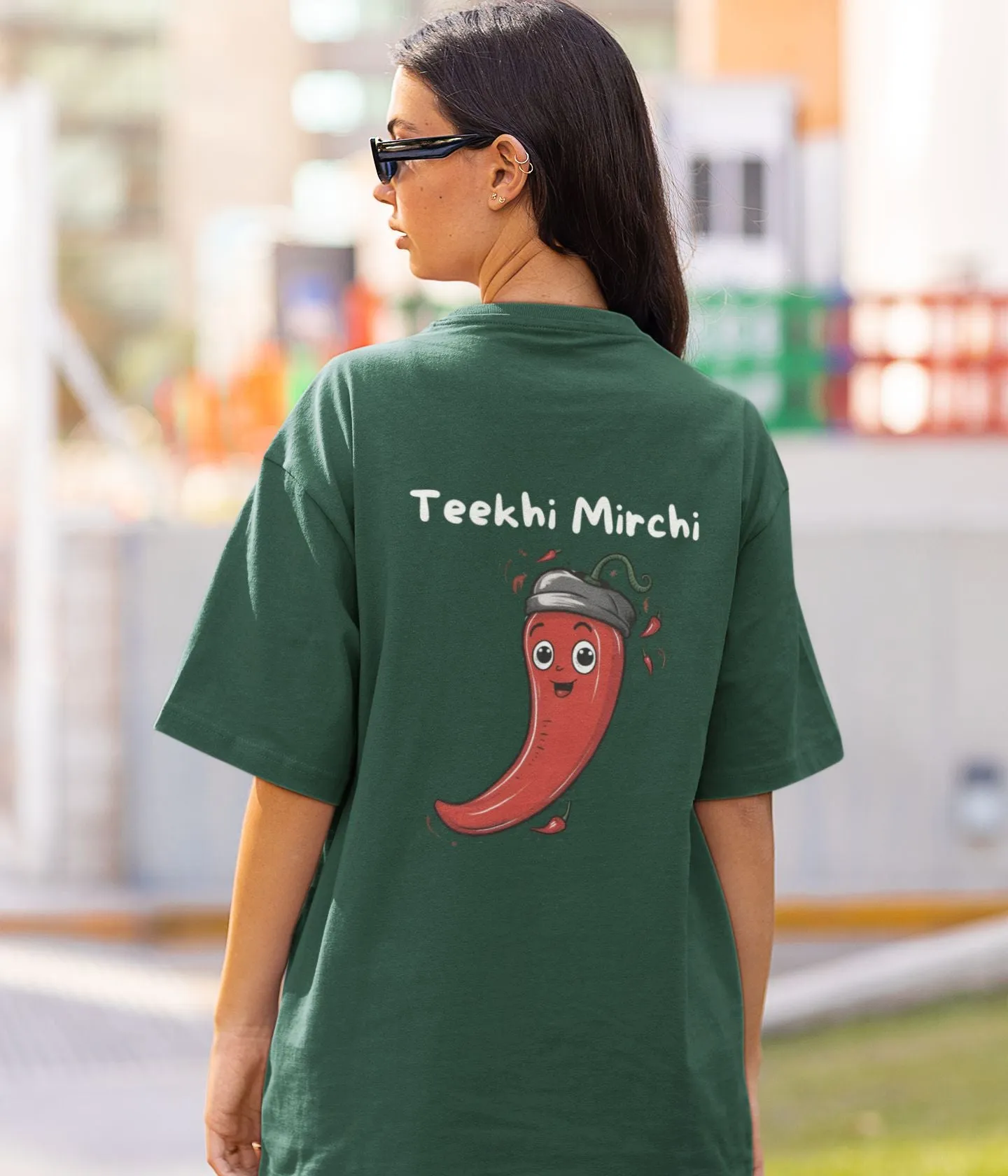 Teekhi Mirchi - Unisex Oversized Classic T-Shirt - Dark