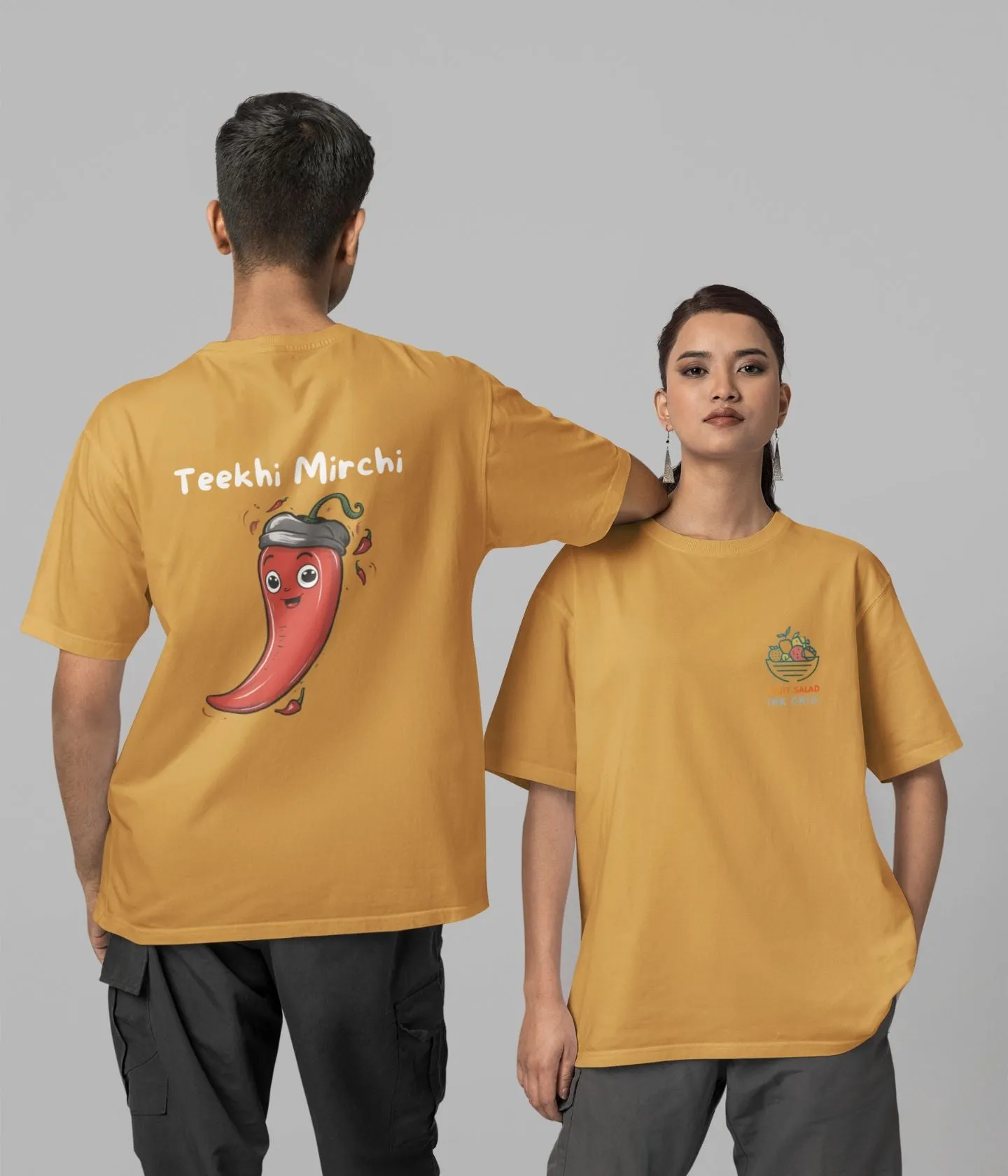 Teekhi Mirchi - Unisex Oversized Classic T-Shirt - Dark