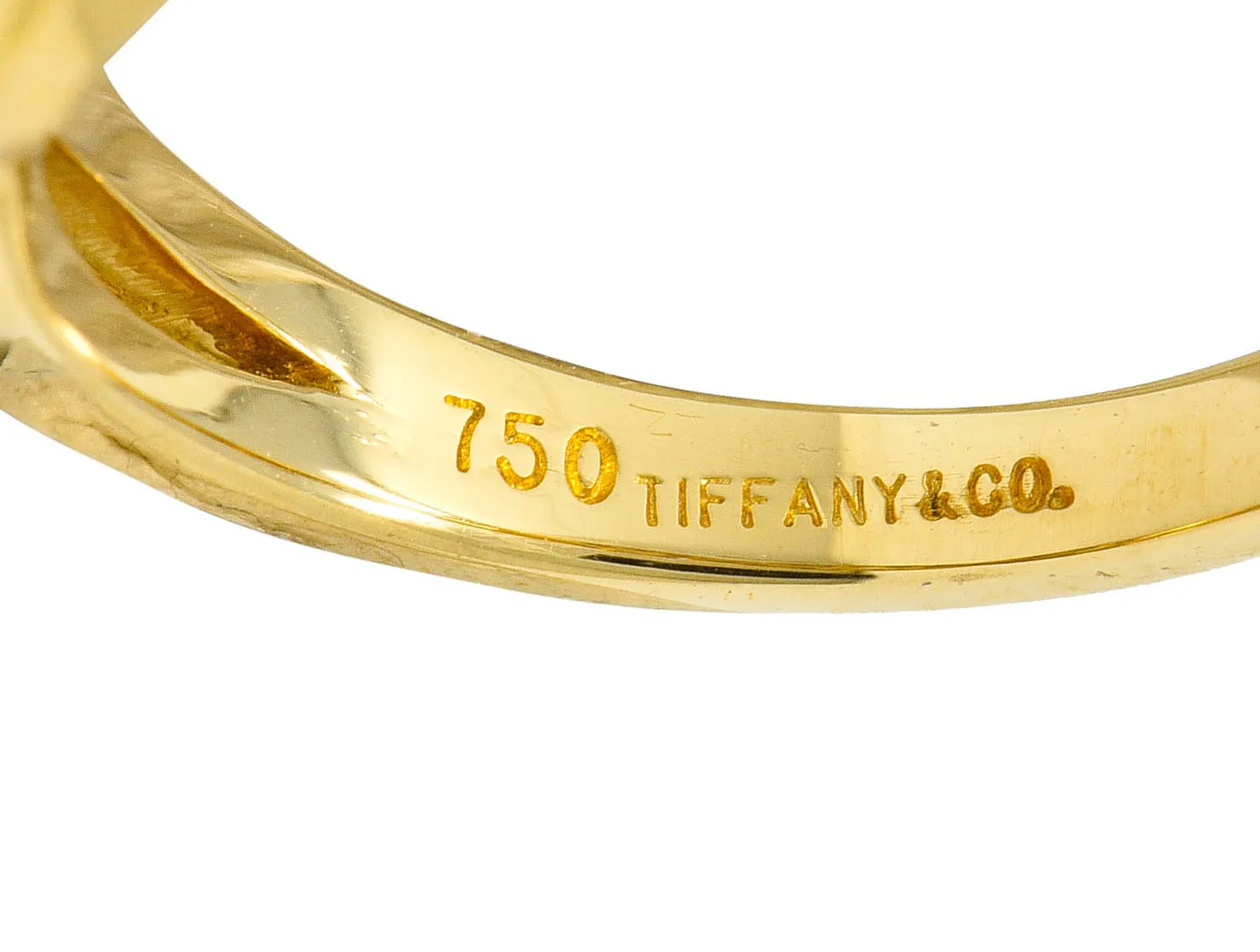 Tiffany & Co. Sapphire Diamond 18 Karat Gold Interlaced Band Ring