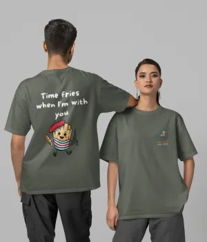 Time Fries - Unisex Oversized Classic T-Shirt - Dark