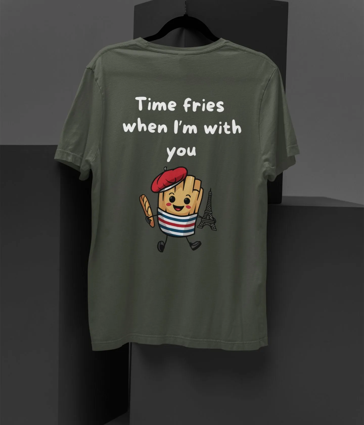 Time Fries - Unisex Oversized Classic T-Shirt - Dark
