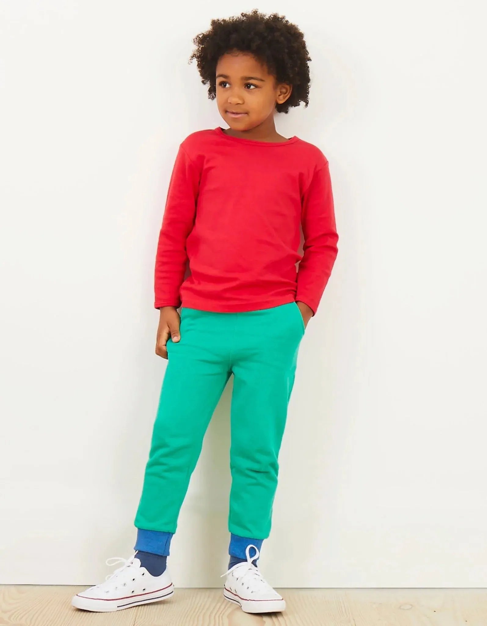Toby Tiger Organic Basics Long Sleeve T-Shirt - Red