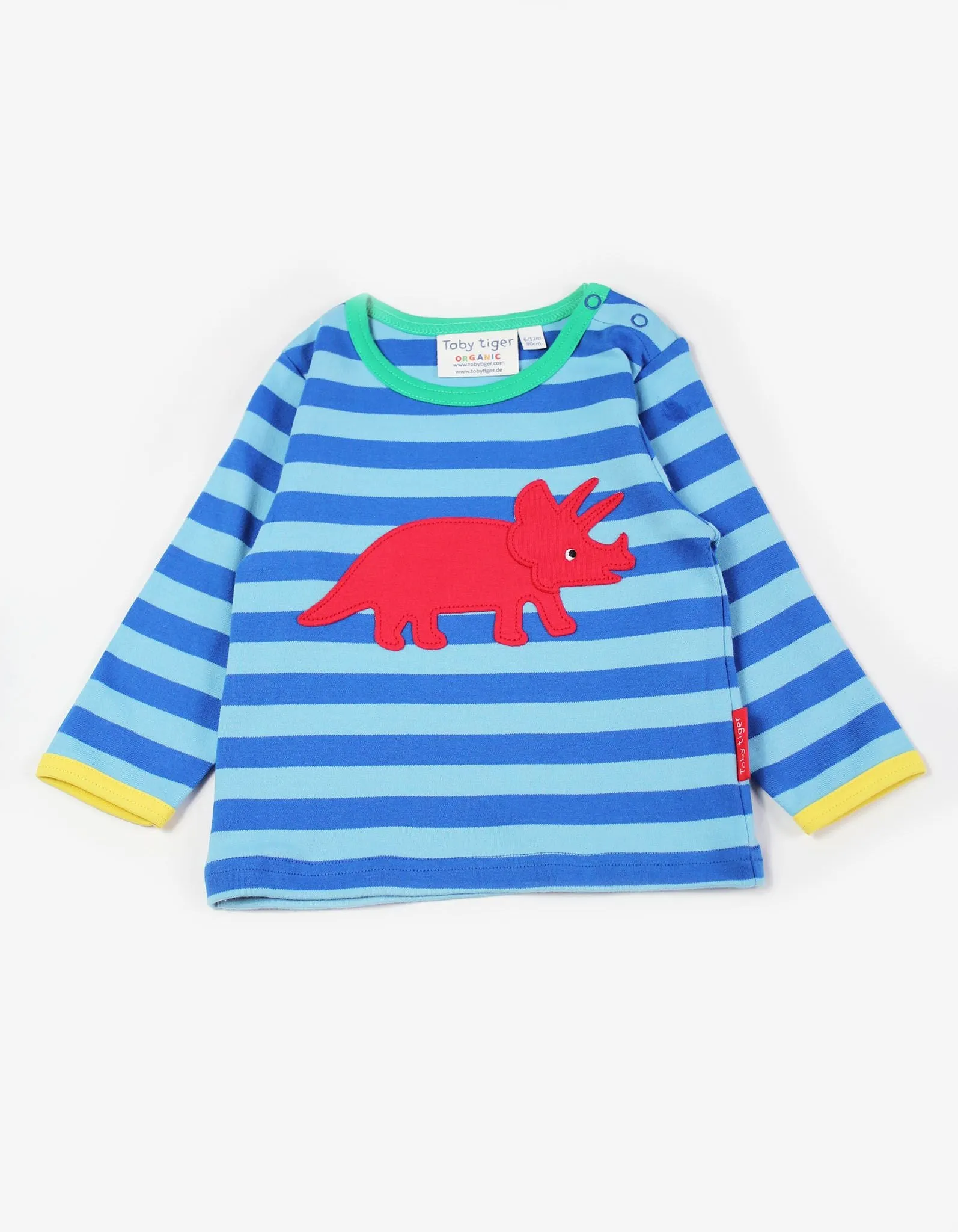 Toby Tiger Triceratops Applique T-Shirt