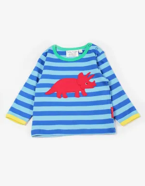Toby Tiger Triceratops Applique T-Shirt