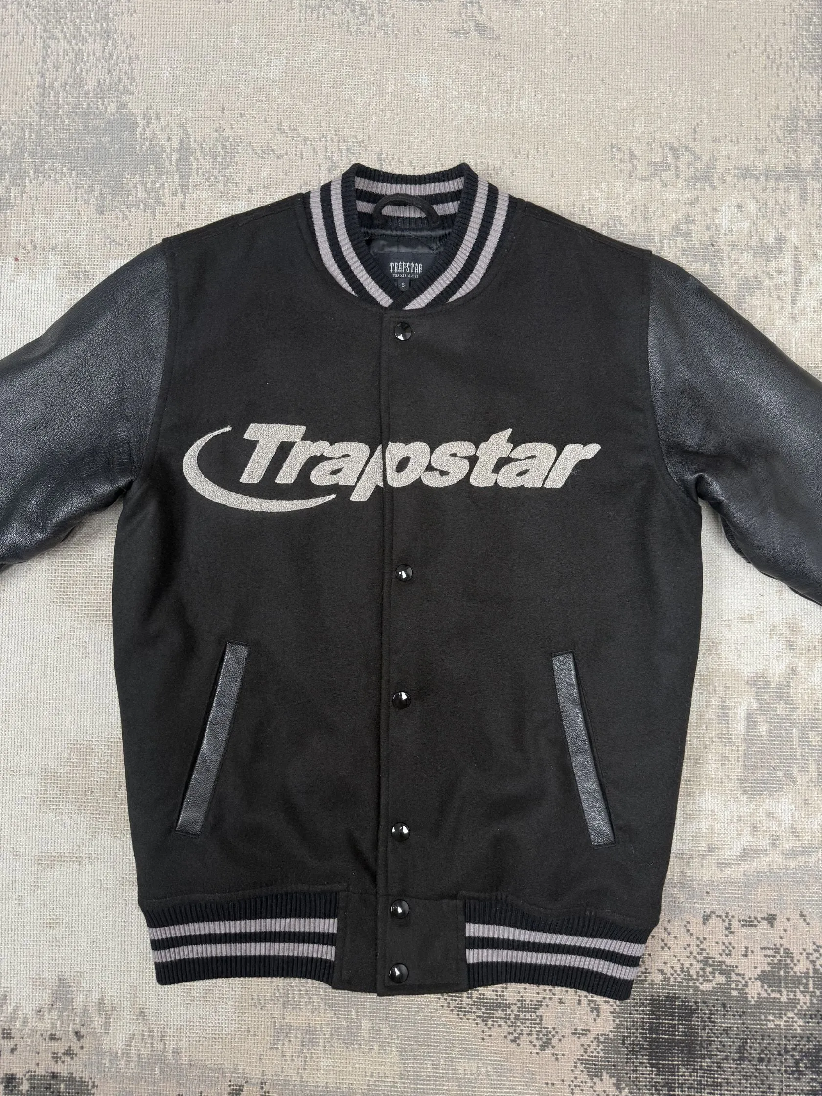 Trapstar Hyperdrive Varsity Jacket - Black