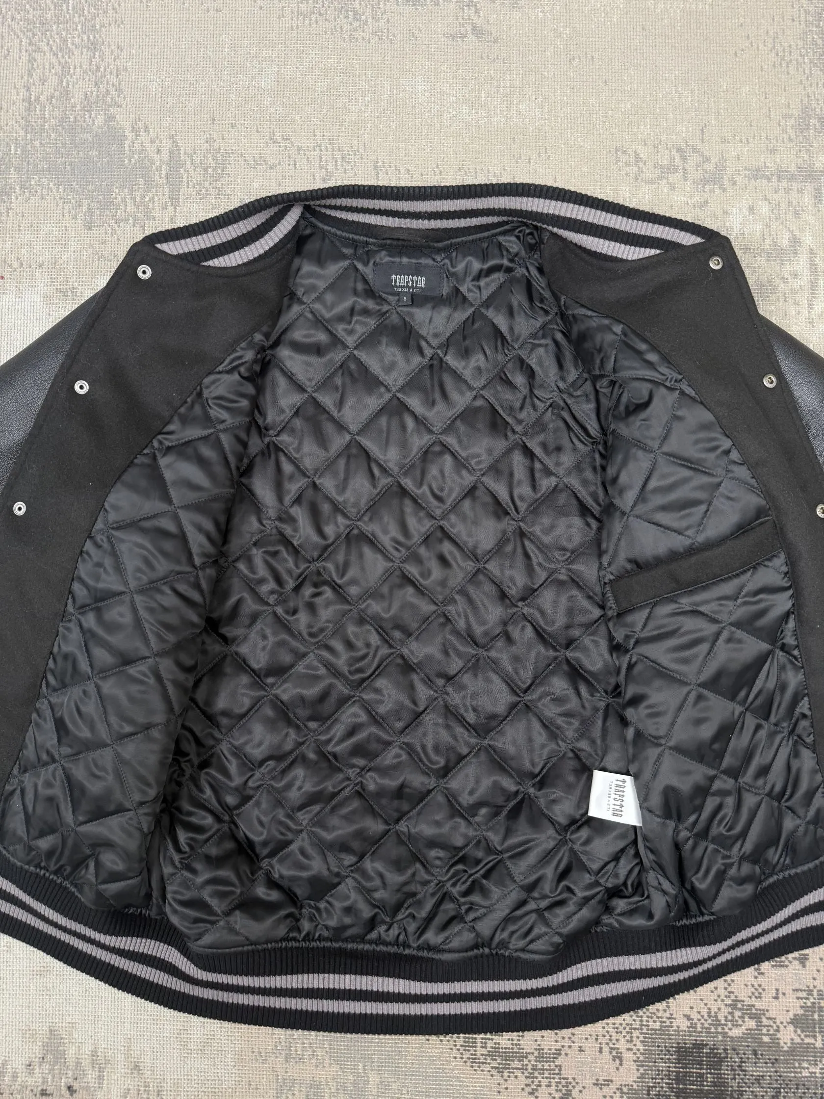Trapstar Hyperdrive Varsity Jacket - Black