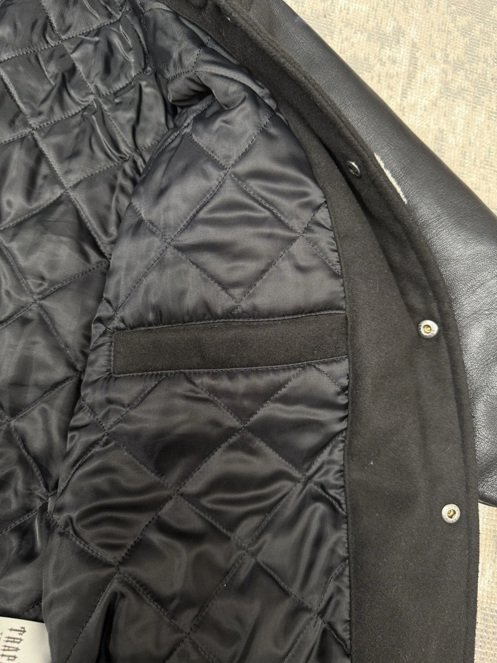 Trapstar Hyperdrive Varsity Jacket - Black