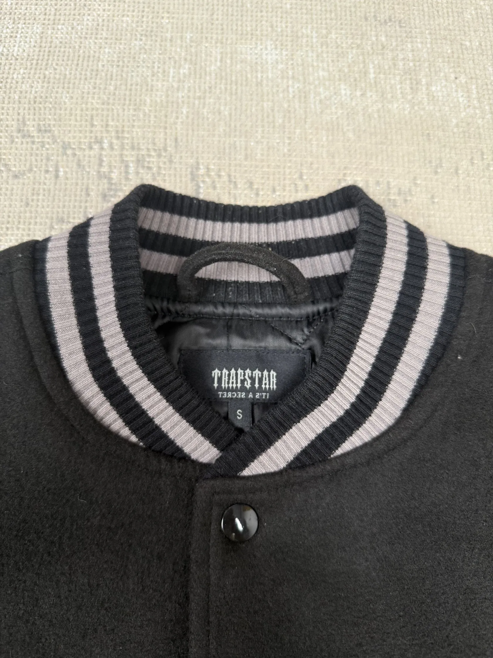 Trapstar Hyperdrive Varsity Jacket - Black
