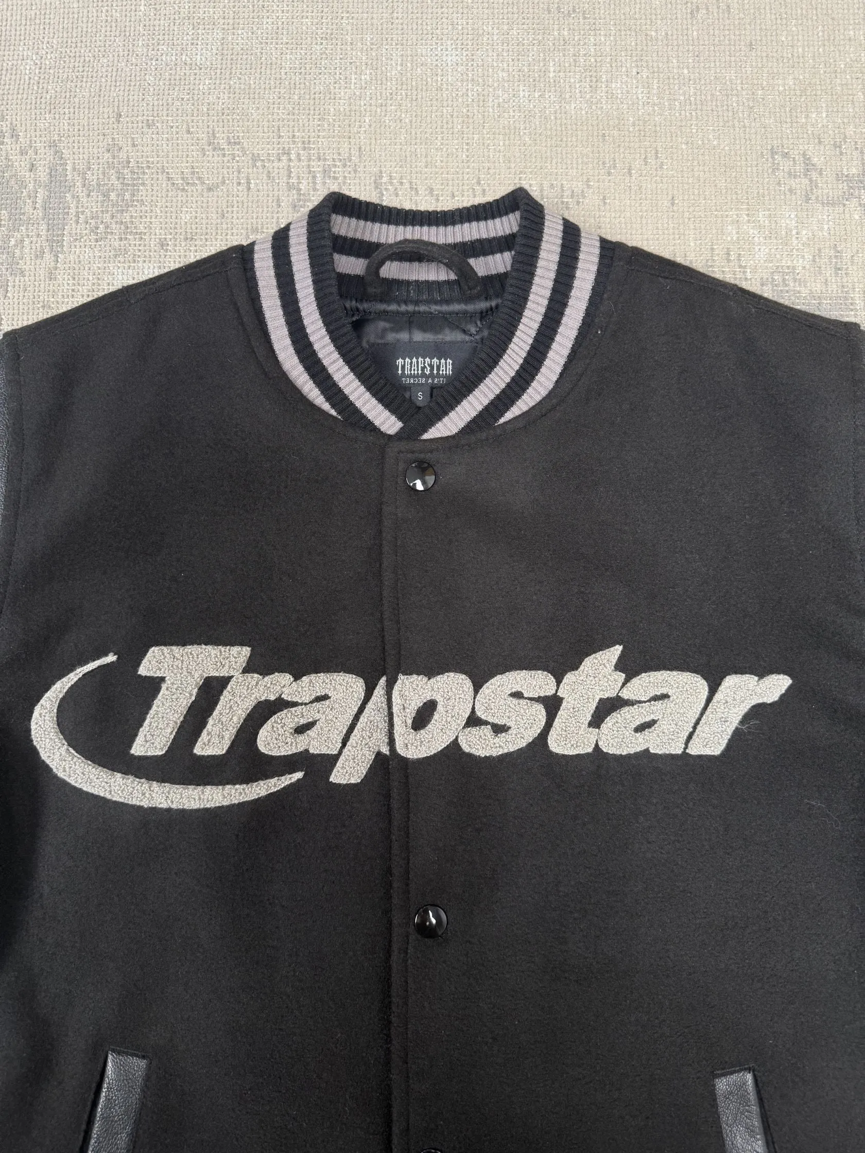 Trapstar Hyperdrive Varsity Jacket - Black