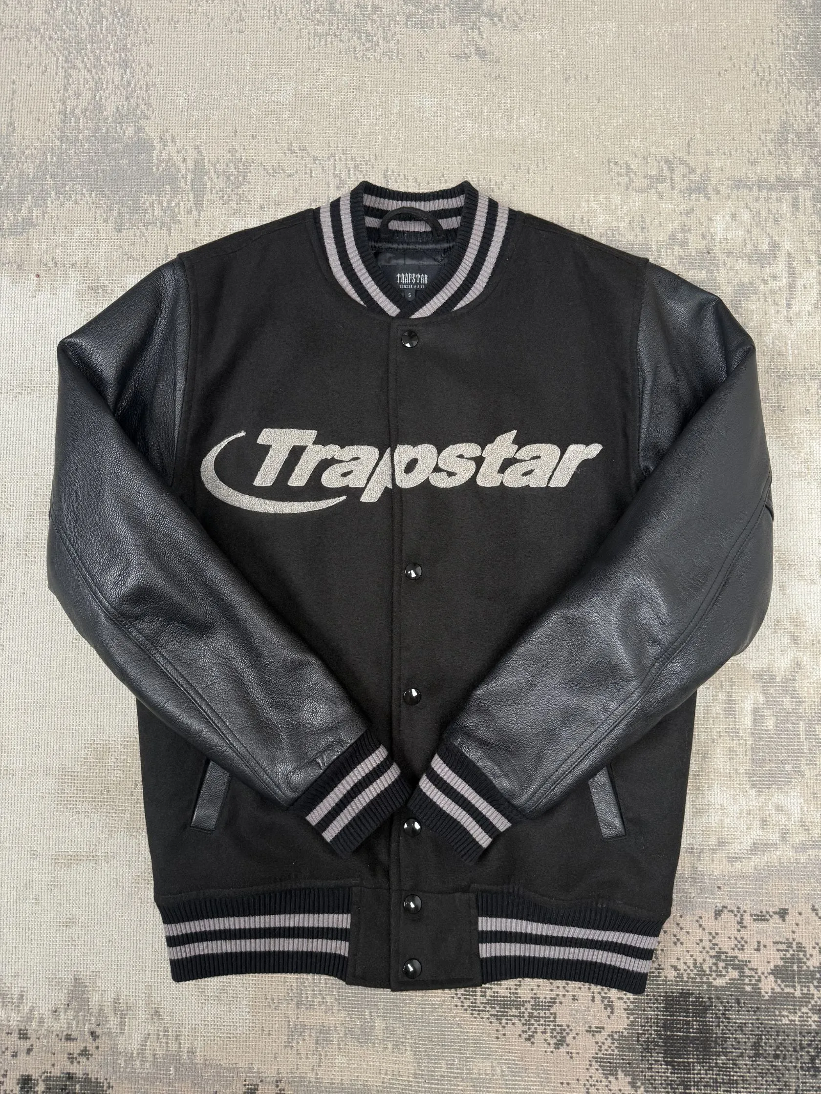 Trapstar Hyperdrive Varsity Jacket - Black