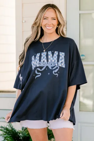 Trendy Mama Boyfriend Tee, Midnight Navy