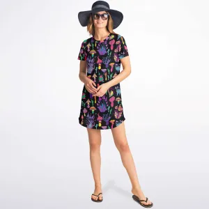 Trippy Mushrooms Tshirt Dress
