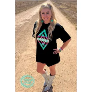 Turquoise Sands Boyfriend Tshirt Dress