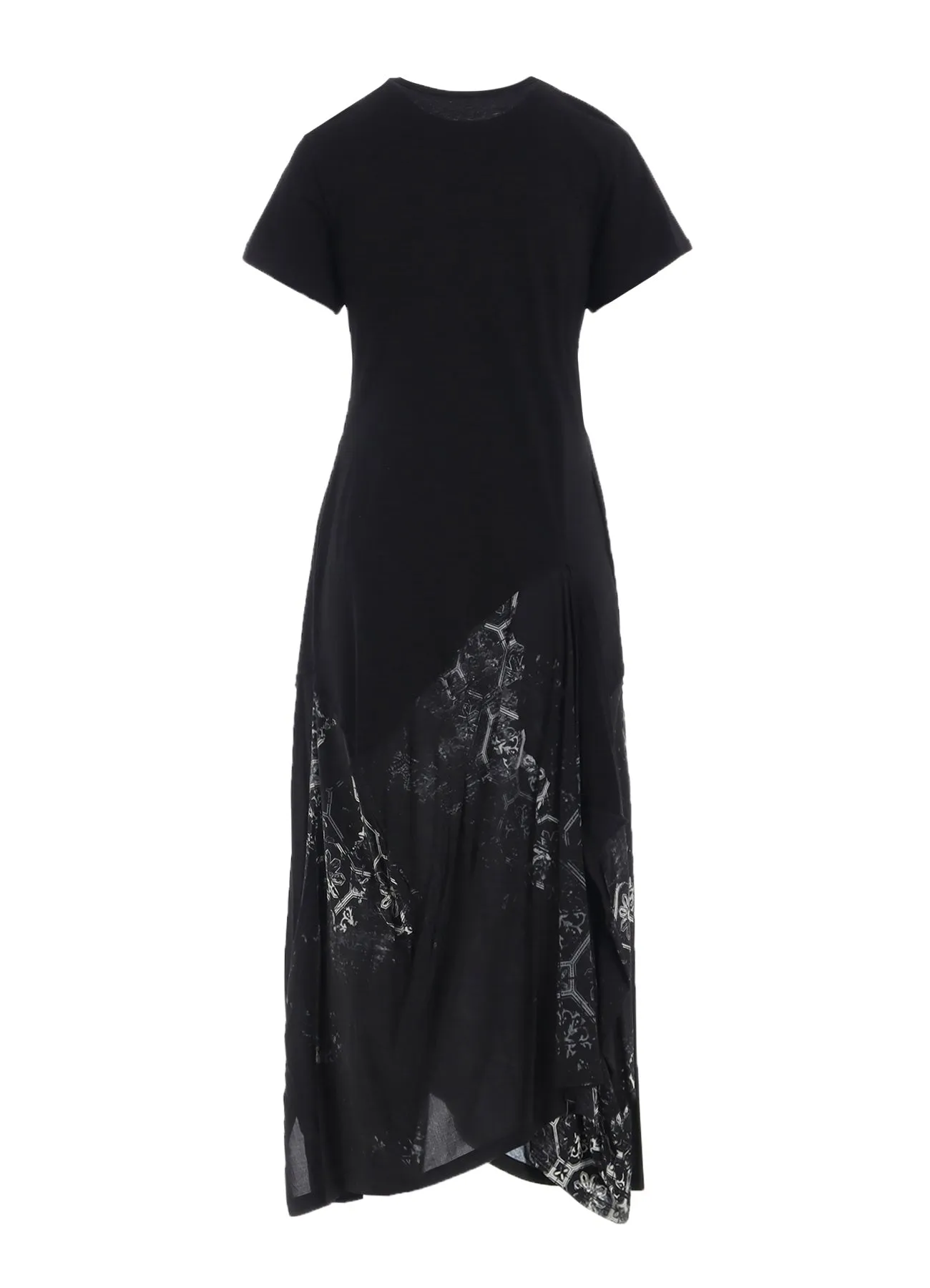 ULTIMA TRICOT RAYON PRINT TILE PATTERN SQUARE T-DRESSES