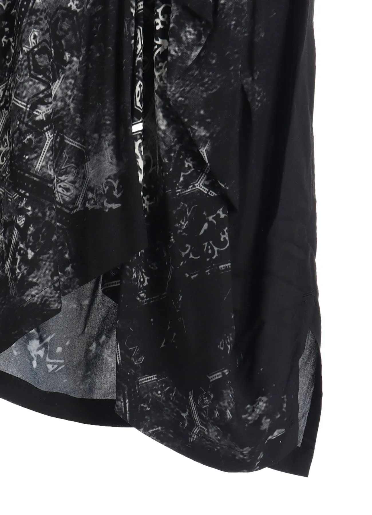 ULTIMA TRICOT RAYON PRINT TILE PATTERN SQUARE T-DRESSES