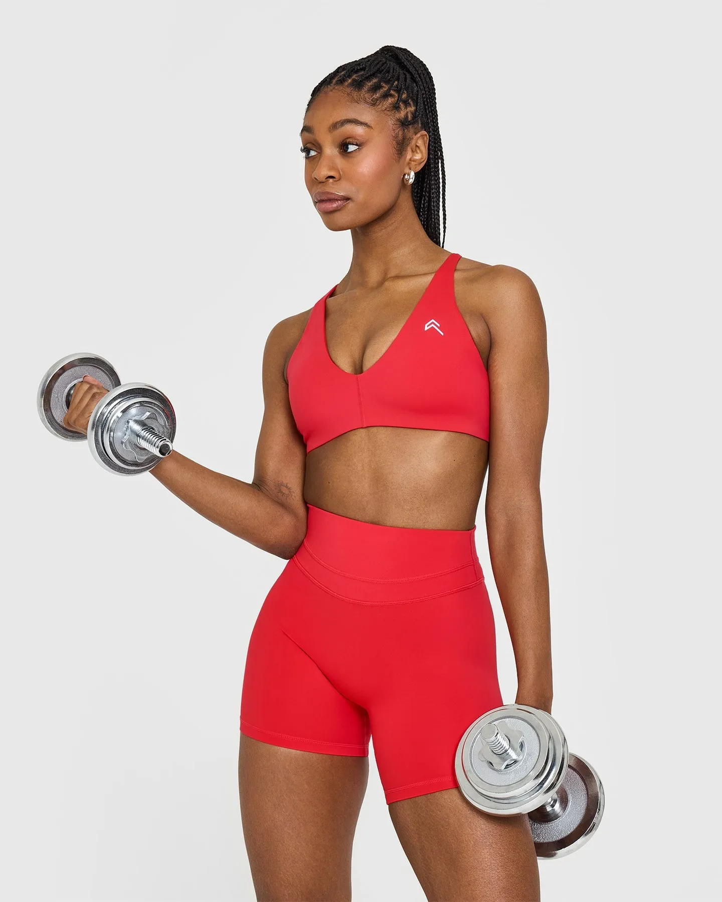 Unified High Waisted Shorts 6" | Muscle Mommy Red