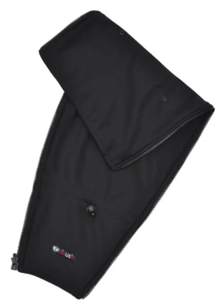 Unisex Black "Zip Us In" shorter length zip jacket extender panel for maternity wear and post natal