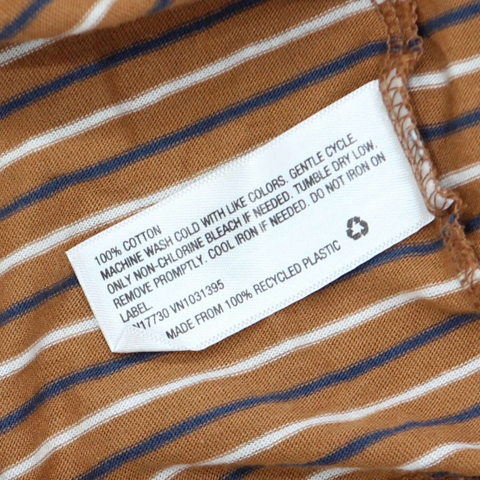 Universal Thread Womens Striped Cotton T-Shirt Tee Brown Striped XL