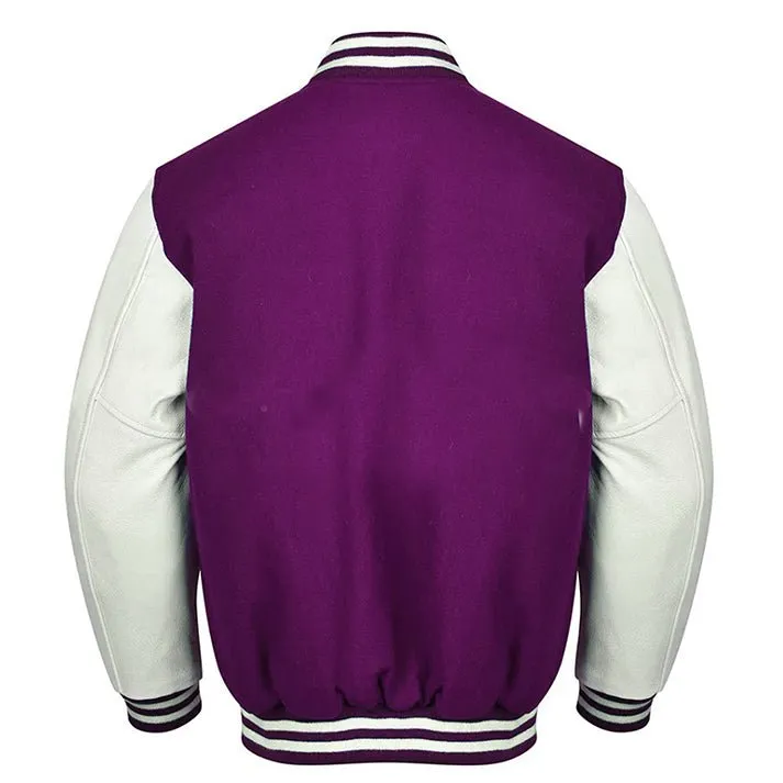 Varsity Jacket - Purple White
