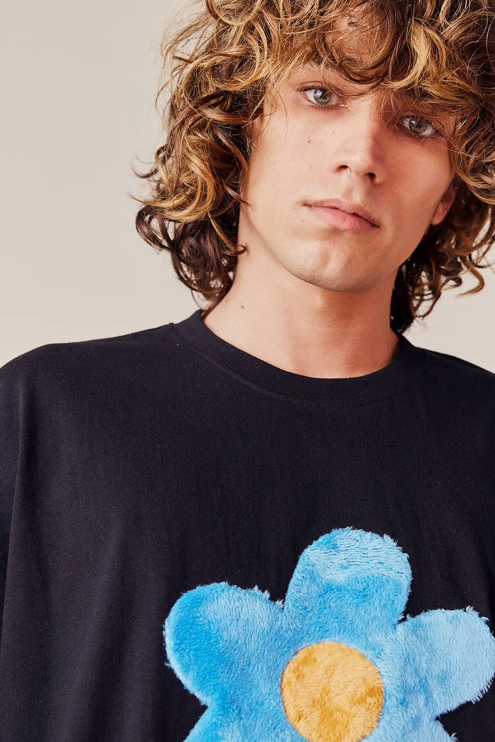 Velboa Flower Oversized Tee