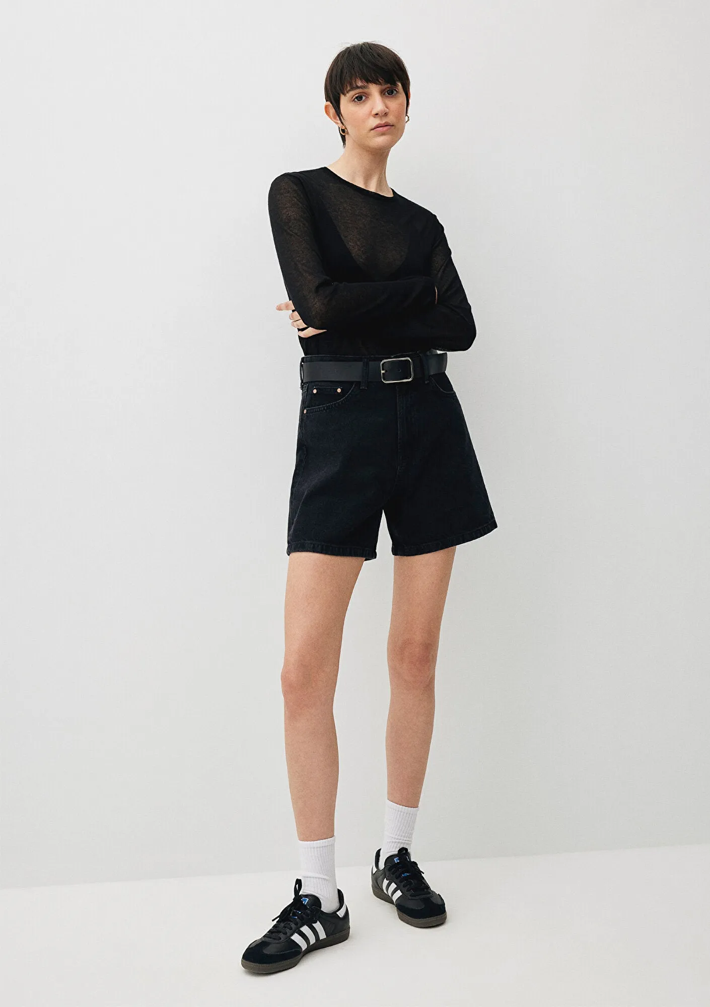 Verna Smoke Denim Jean Shorts