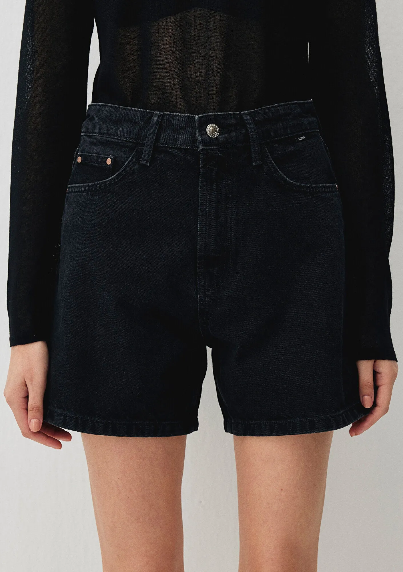 Verna Smoke Denim Jean Shorts