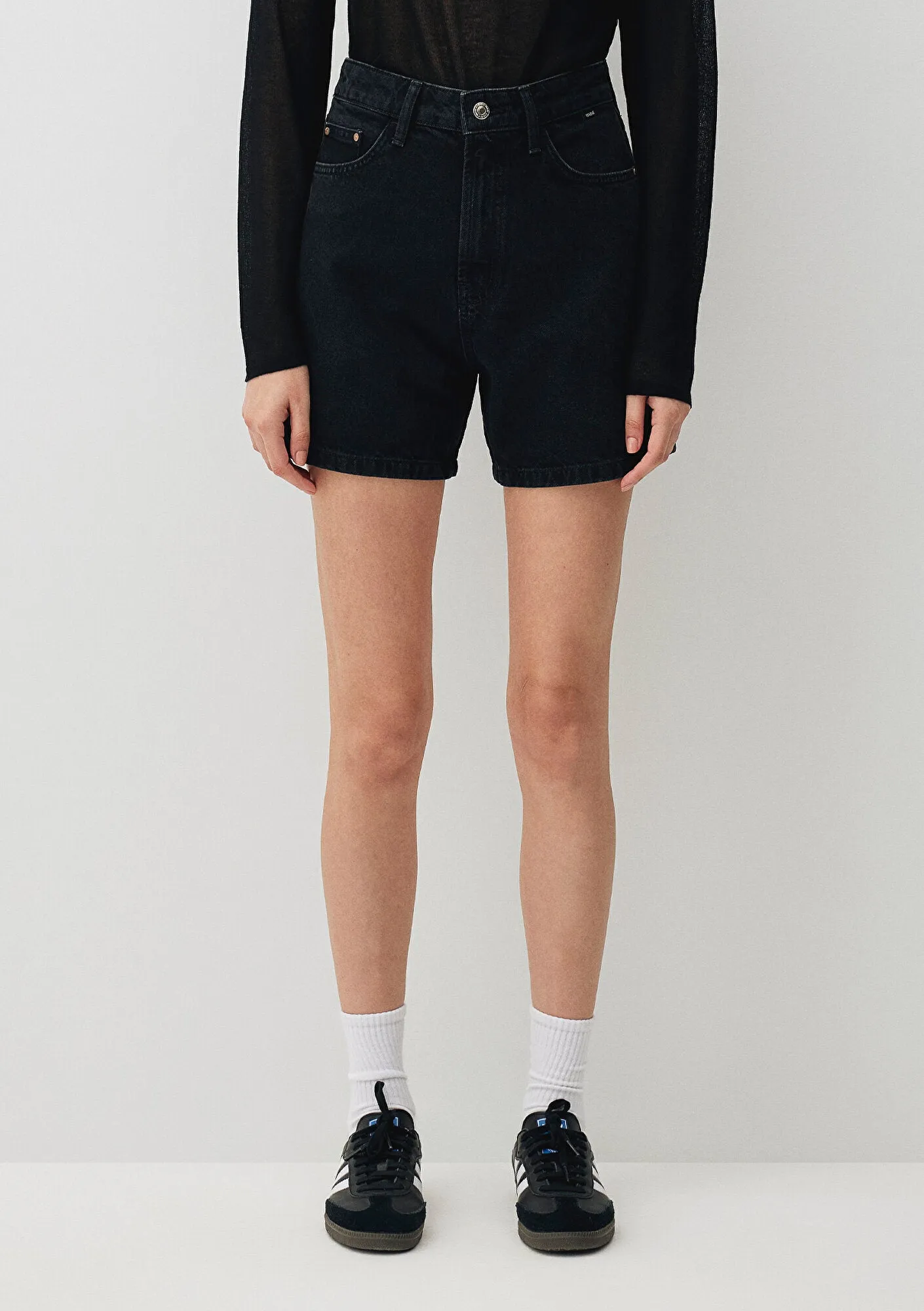 Verna Smoke Denim Jean Shorts