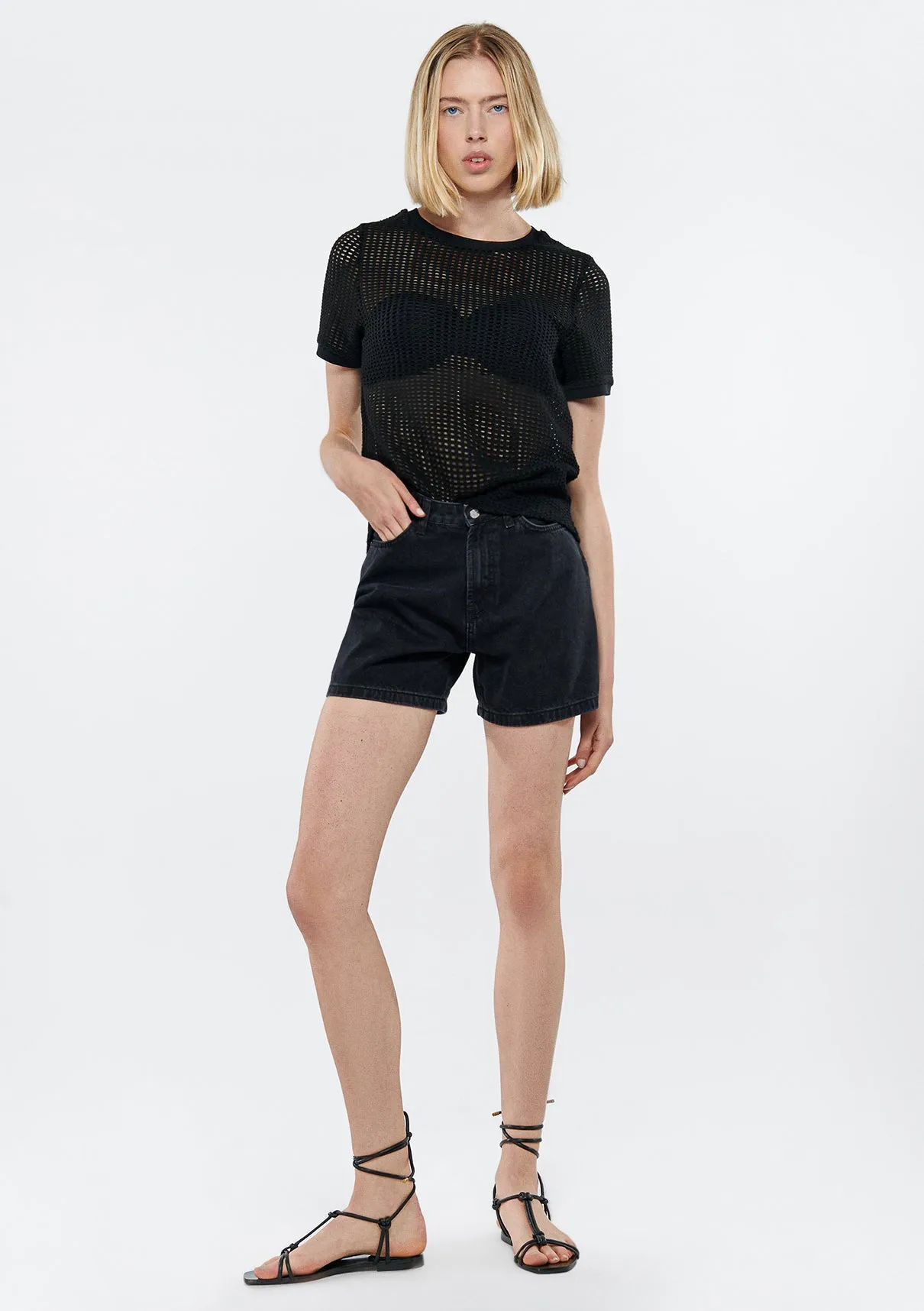 Verna Smoke Denim Jean Shorts
