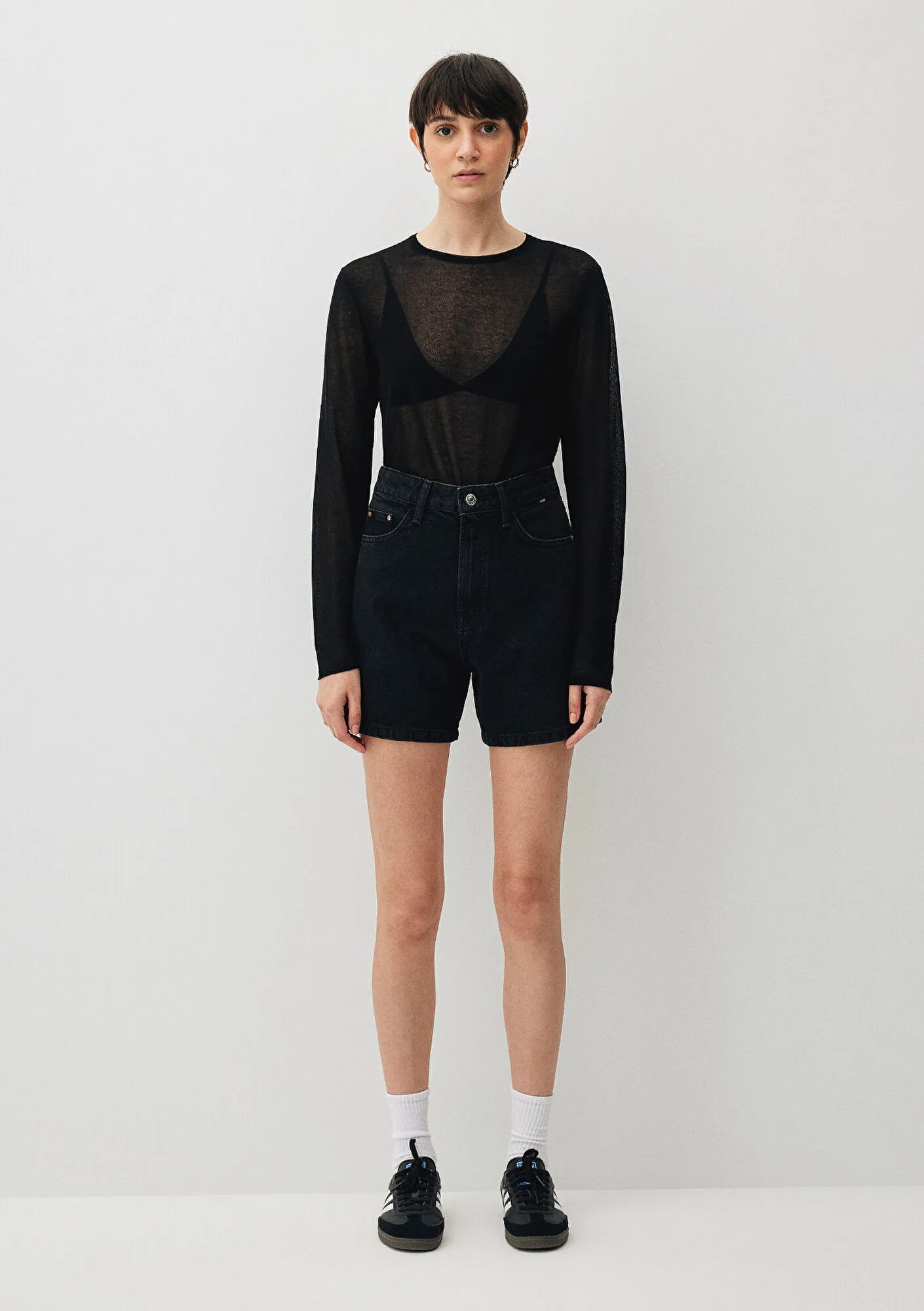 Verna Smoke Denim Jean Shorts