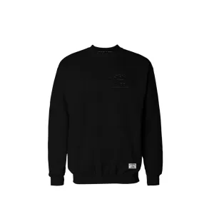 Veteran For Life Black-on-Black Crew Sweatshirt
