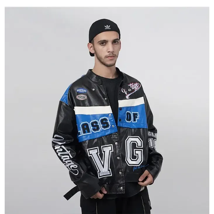 VG Detachable Racing Varsity Jacket from Y2K Streetwear Collection