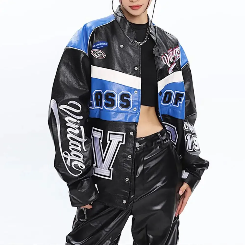 VG Detachable Racing Varsity Jacket from Y2K Streetwear Collection