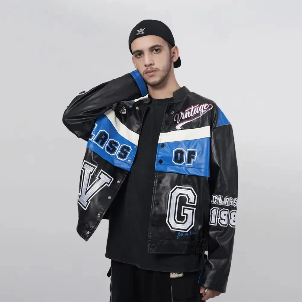 VG Detachable Racing Varsity Jacket from Y2K Streetwear Collection