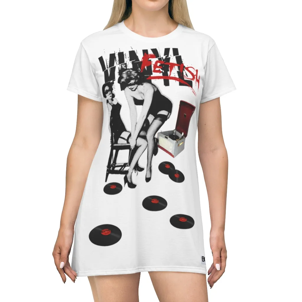 Vinyl Fetish - All Over Print T-Shirt Dress
