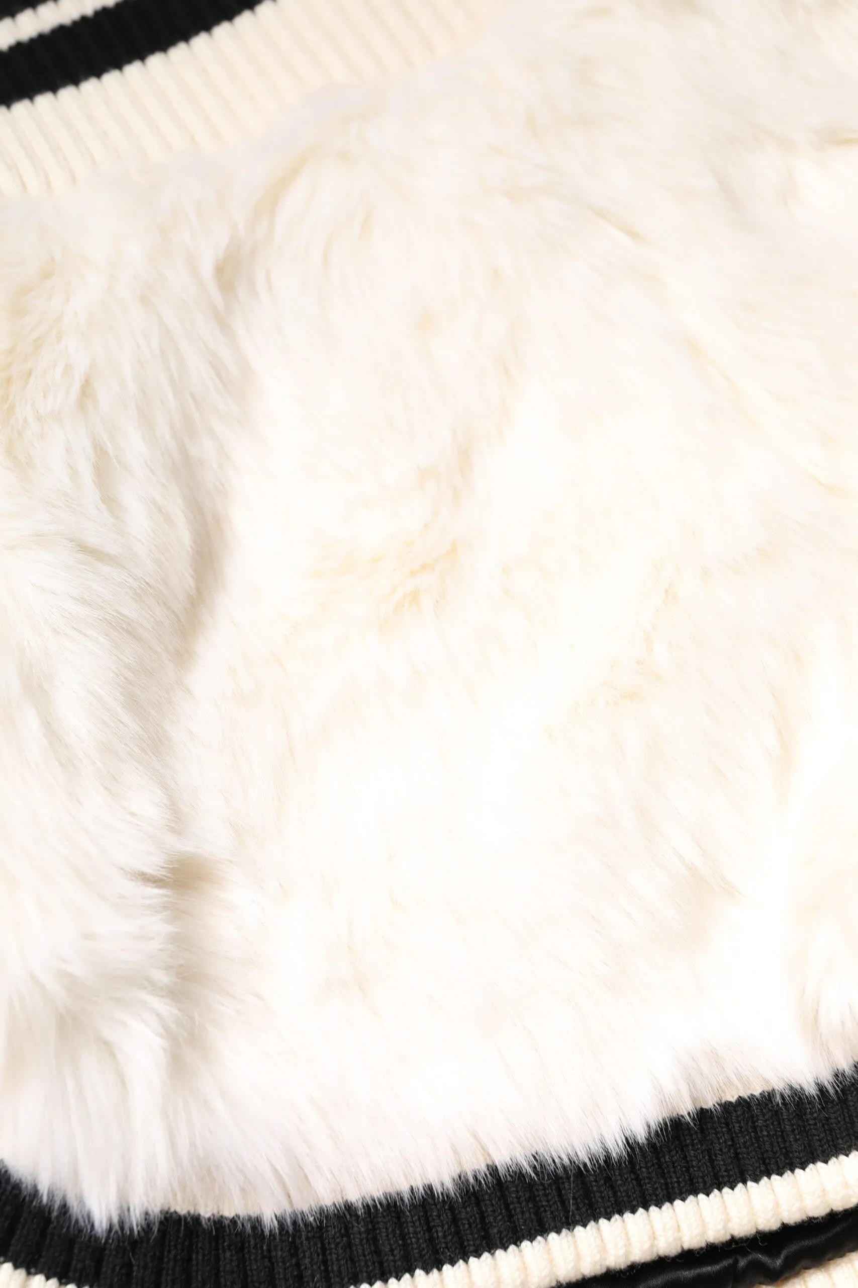 White Faux Fur High Waisted Hot Pants Short