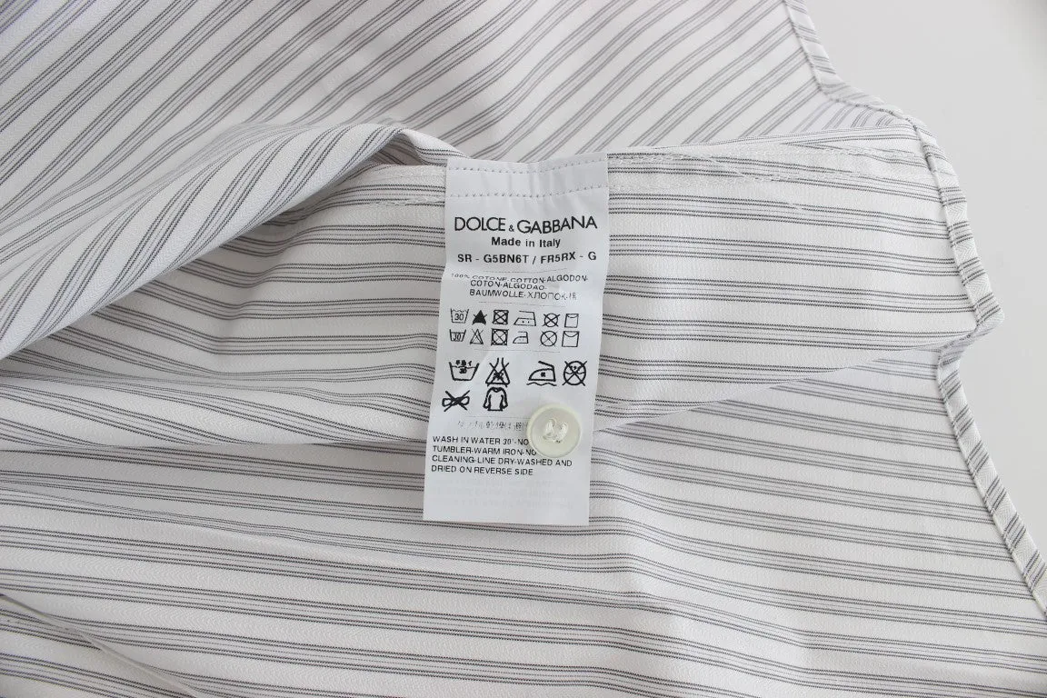 White GOLD Slim Fit Striped Dress Shirt